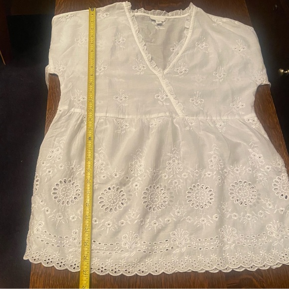J.Jill Embroidered-Eyelet V-Neck Top - Picture 7 of 8